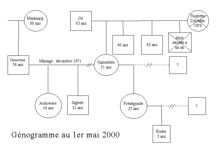 Génogramme famille Gazonbleu
